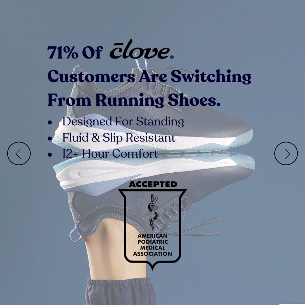 CLOVE Navy Blue Women's Sneakers - Picture 2 of 10